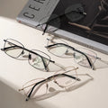 Trendy Ultra-Light Half-Titanium Eyeglass Frame Elegant Vintage Square Optical Frames for Men and Women Daily Work and Life