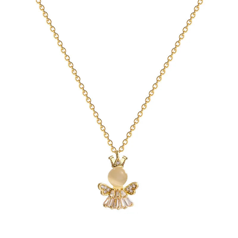 2025 Europe and America Hot Sale Premium Delicate Cat's Eye Zircon Gold Plated Necklace for Women