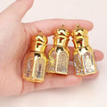 Luxury Empty 3ml 6ml Golden Perfume Oil Bottle Glass Roller Essential Oil Glass Bottles with Crown Cap and Glass Roller