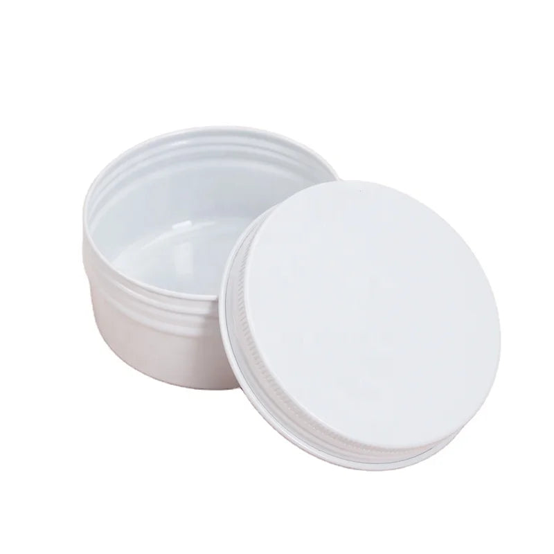 Food Grade 250ml Aluminum Jar Metal Tin White Color in Various Sizes for Cosmetic Cream Tea Packaging