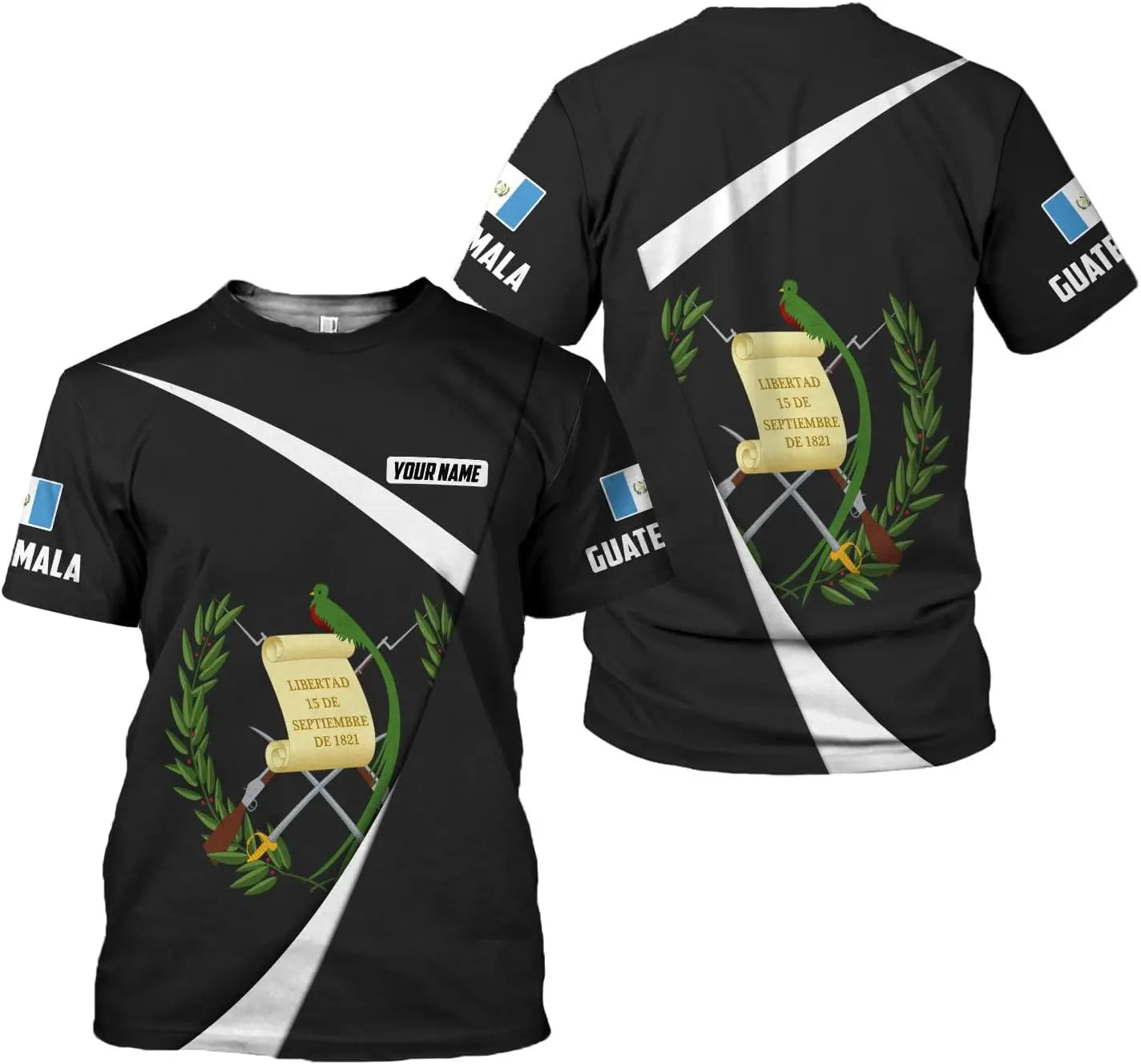 Fitspi Custom Name Guatemala Shirt Guatemala Jersey Guatemalan Pride T-shirt Guatemala 3d Shirts Gift for Men Women Wholesale