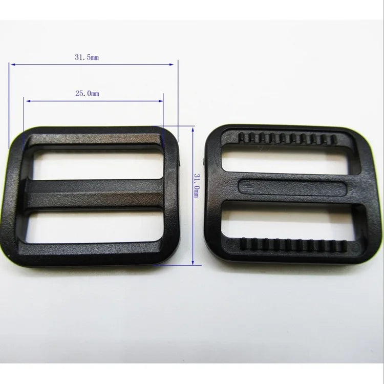 Wholesale Black High Quality Webbing Slide Adjusters Plastic Strap Slide Buckle 10mm 15mm 20mm 25mm 36mm