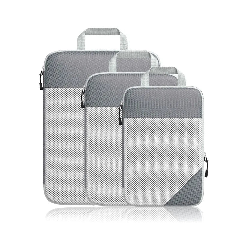 Compression Packing Cubes for Travel Expandable Luggage Suitcase Organizer Bags Set