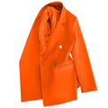 Candy Chic Office Lady Double Breasted Blazer Vintage Coat Fashion Notched Collar Long Sleeve Ladies Outerwear Stylish Top