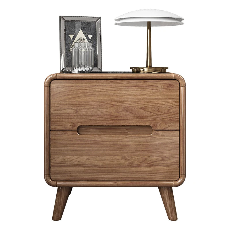 New Scandinavian Solid Wood Smart Bedside Table Storage Cabinet Lamp Eco-friendly Rechargeable Apartment Bedroom Customizable