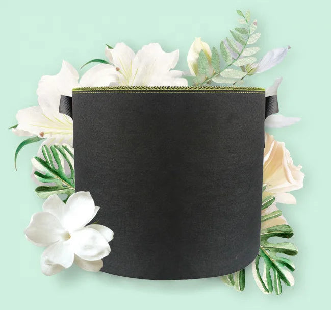 Large Nursery Fabric Pot with Handle Biodegradable Garden Planter Grow Bag Not Coated Black Features Filter Chinese Suppliers