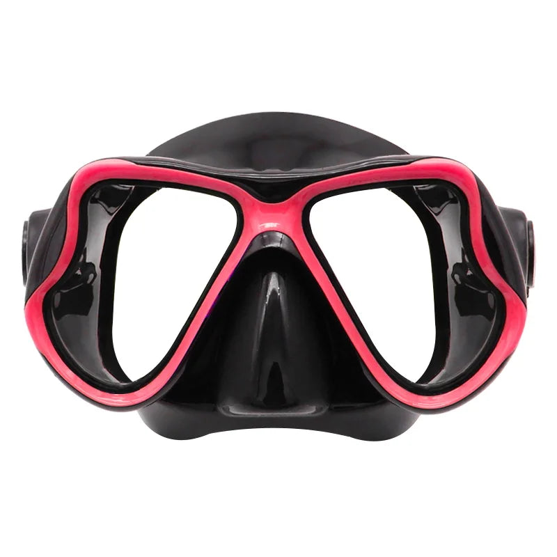 Anti Fog Film Tempered Glass Prescription Lens Low Volume Silicone Snorkel Mask scuba Diving Goggles for Adults