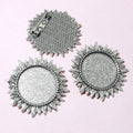 25mm Inner Size Antique Silver Plated Brooch Baroque Cabochon Base Setting Pendant Blank Bezel Trays