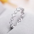 Hot Sale Iced Out Jewelry 925 Sterling Silver Engagement Ring Iced Out Ring for Women