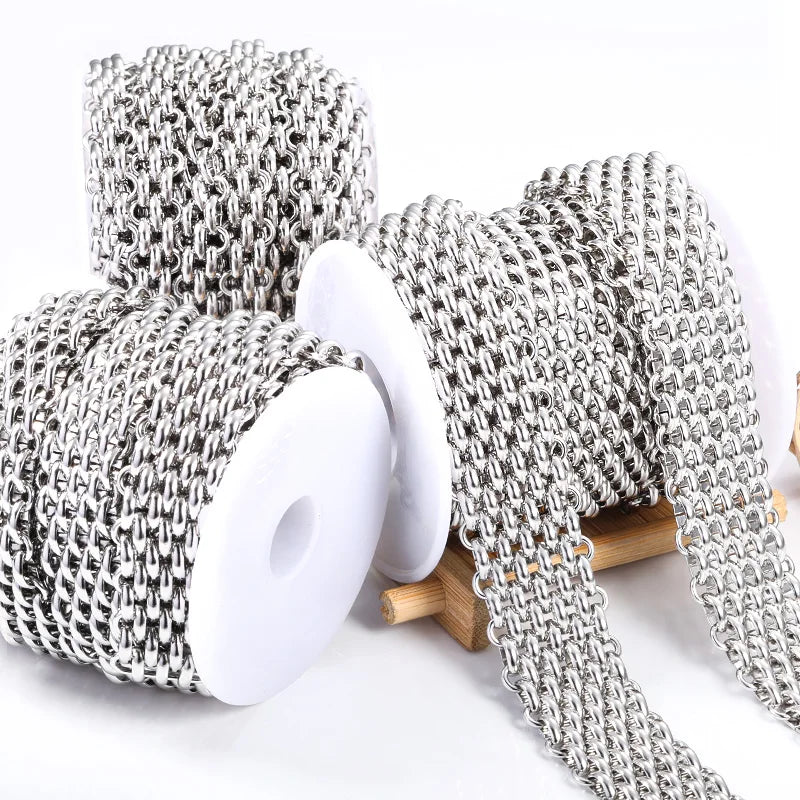 Wholesale Handmade Stainless Steel Chain Interlocking Stainless Necklace Finished Products for Jewelry Making
