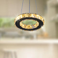 Hanging Lamp Chandelier Pendant Lights K9 Crystal Round Ring 20cm for Dining Bedroom Ceiling Chandelier