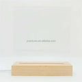 Wholesale 5v Usb Cable Solid Beech Wood Crafts Display Rectangular Wooden Base 3d Lamp Led Night Light Base MegaBDM