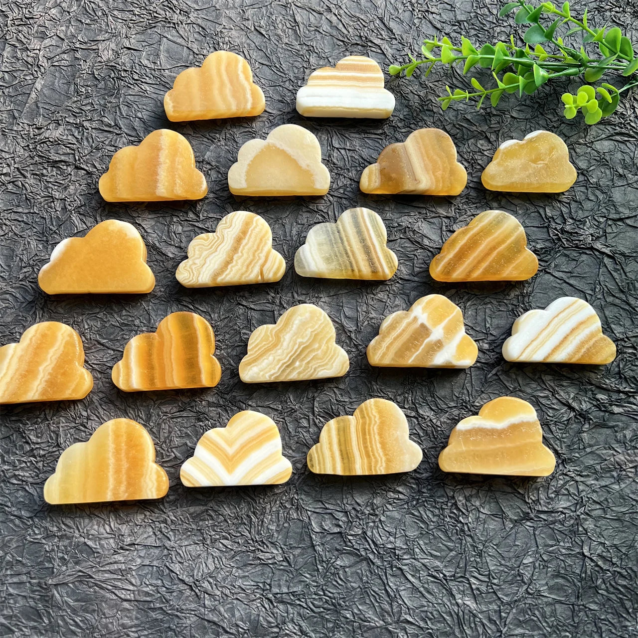 Wholesale Crystal Orange Hearts Star Healing Stone Folk Crafts Carving  Moons Yellow Calcite Clouds