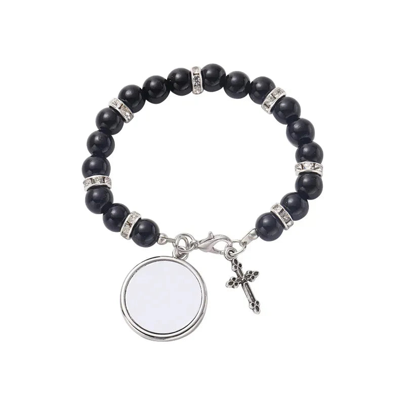Factory Price Blank Sublimation Jewelry Bracelet Bangle Diy Photo Printing Round Shape Bracelets Gift