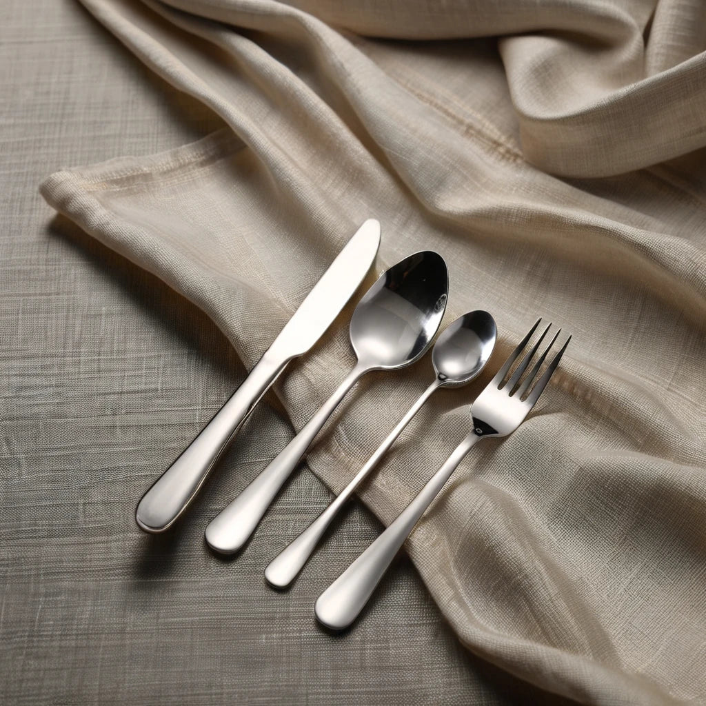 Factory Direct 1010 Silver Mirror Polish Modern Stainless Steel Cutlery Set Dining Flatware Steak Knife Spoon and Fork