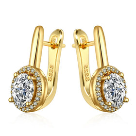 Zircon Earrings Jewelry Fashion Versatile Exquisite Circle Inlaid Zirconia New Hot Selling Earrings Jewelry for Women