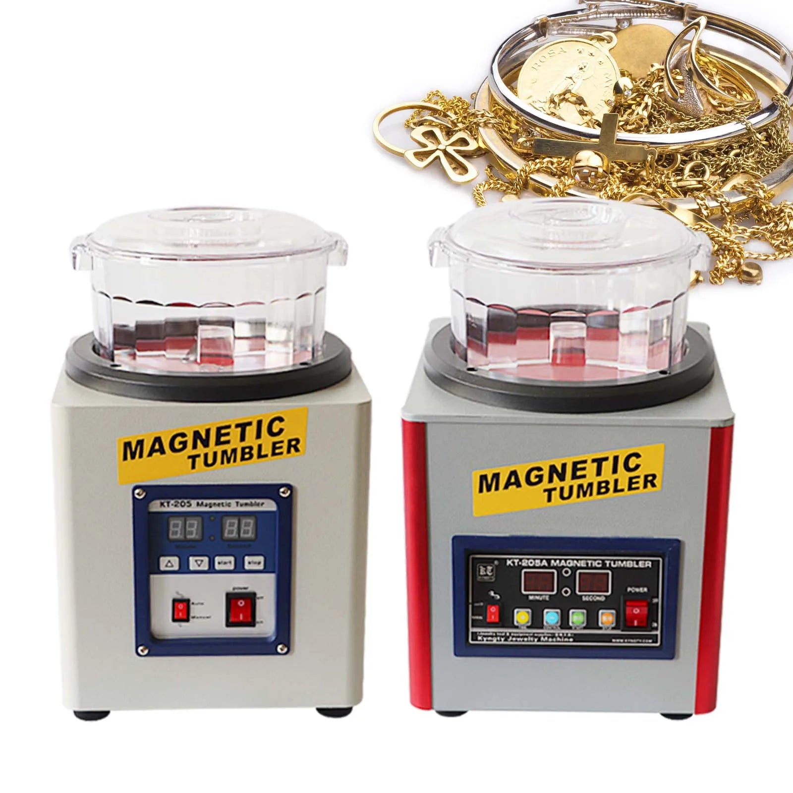 KT-205/KT-205A Magnetic Tumbling Cleaner Factory Outlet KT-205 Automatic Forward and Reverse Rotation Magnetic Tumbler Polisher