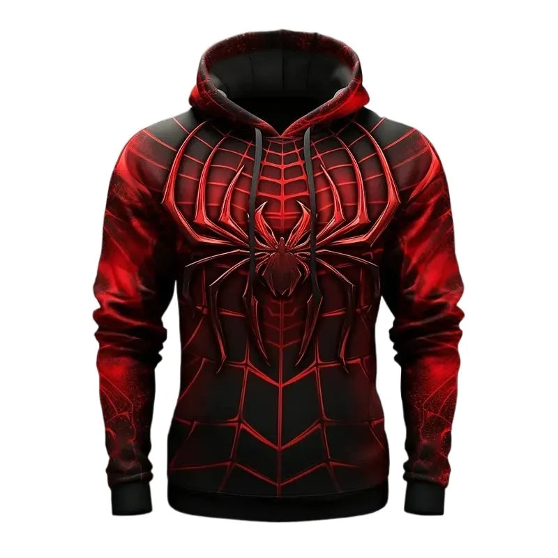Fitspi Fashion Sweatshirts Men 3d Print Spider Pattern Cosplay Oversized Hoodie Hip Hop Trend Harajuku Streetwear Wholesale