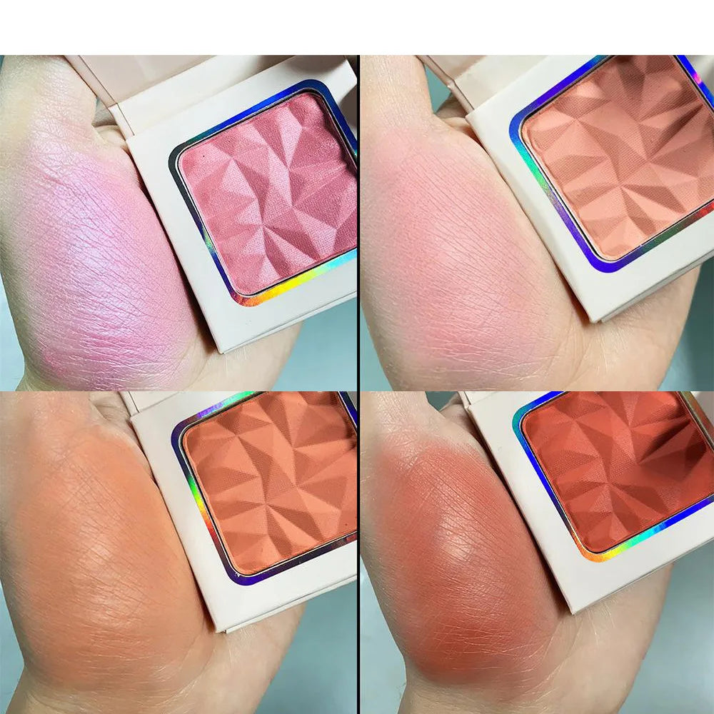 High Quality No Logo Waterproof Natural Cheek Blush Pink Shimmer Vegan Makeup Luxury Blush Highlighter