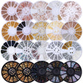 Nail Rhinestone Irregular Beads Mixed Stone Manicuring 3D Nail Art Decoration Geometry Rivet Alloy Nail Crystals Rhinestones