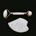 DIY OEM Gift Box Packaging Noiseless Jade Roller Gua Sha Set