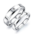 OYA Jewelry Fashion Love Wedding Rings Couple Simple Cubic Zirconia Couple Ring Zircon Promise CZ Engagement Ring