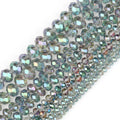 AB Green Faceted Rondelle Crystal Glass Beads Flat Round Loose Crystal Spacer Beads for Jewelry Making MegaBDM