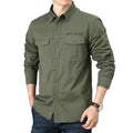 Winter and Autumn Thick Flannel Wool Shirt Men's Streetwear Retro Folk Pattern Fashion Long-sleeved Casual Hip-hop Shirt