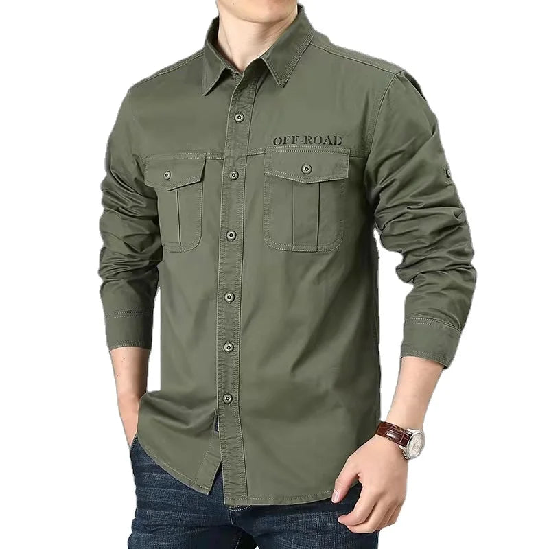 Winter and Autumn Thick Flannel Wool Shirt Men's Streetwear Retro Folk Pattern Fashion Long-sleeved Casual Hip-hop Shirt