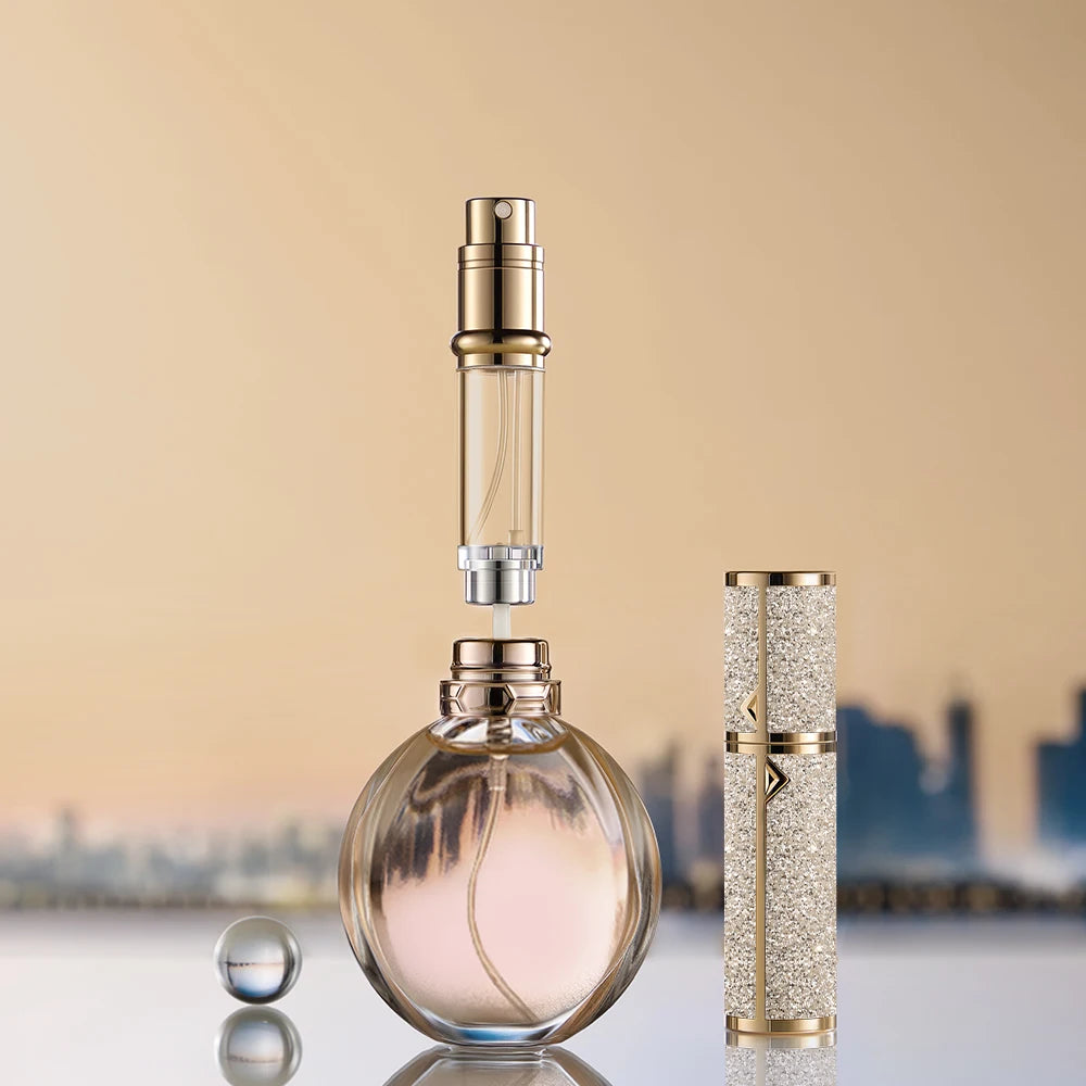 Factory Direct Sales of Aluminum Luxury Premium Leather Travel Bottom Direct Fill 5ml Mini Portable Spray Perfume Bottle
