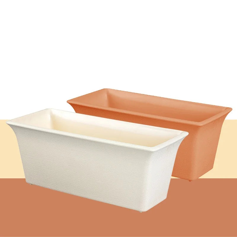 Household Rectangular Thickened Plastic Flower Pot & Planter Balcony Without Tray