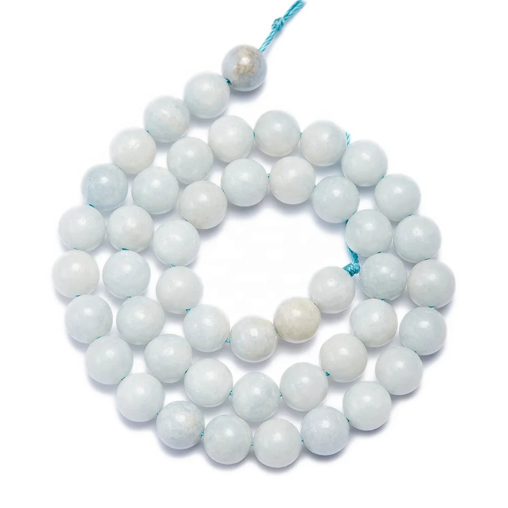 6mm/8mm/10mm/12mm Natural Crystal Spheres Blue Celestite Beads Quartz Crystal Sphere Healing Stone Loose Beads