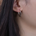 Kirin 925 Silver Jewelry Earrings Trendy Chunky Hoop Design Rhodium Plated Earrings for Wedding Party Gift