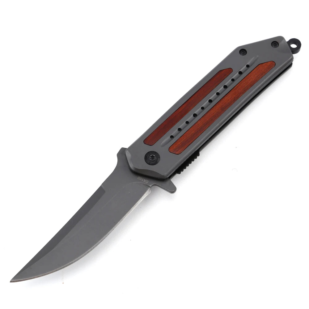 Wooden Handle Stainless Steel Custom Camping Folding Handmade Survival Knife Hunting