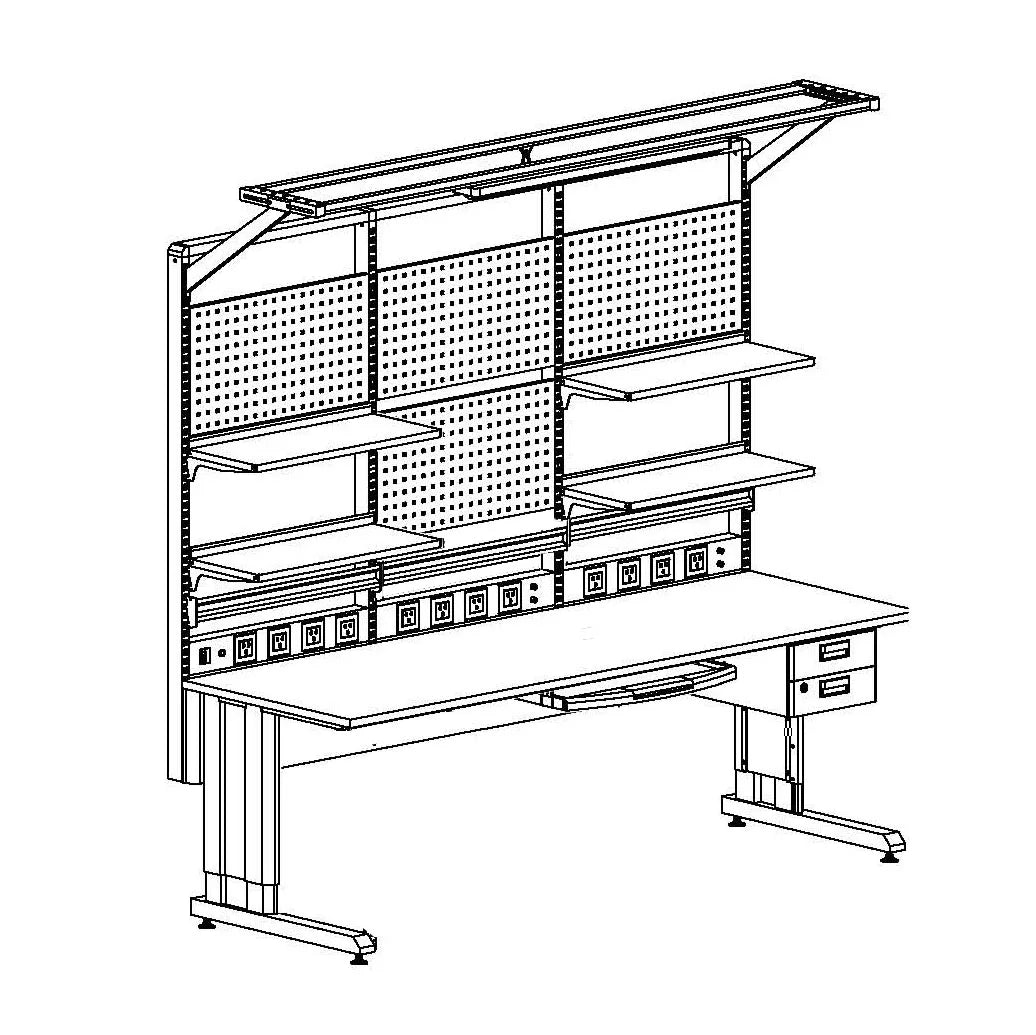 LEENOL Electrical Work Bench ESD Worktable Anti Static Workench for Smartphone Assemble