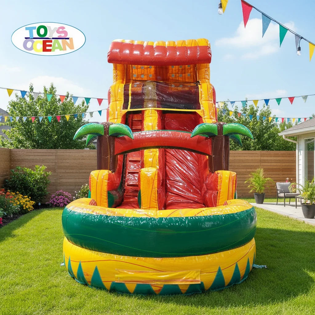 Commercial Adult Waterslide Inflatable Bounce House Water Jumper Inflatable Water Slide Bouncy Castles With Pool for Kids