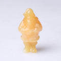 DIY Hot Sale Natural Healing Crystal Stones Yellow Jade Santa Claus Carving for Decoration Gift
