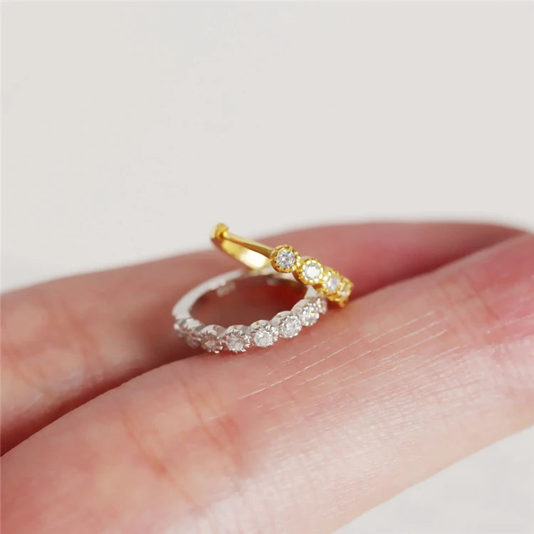 Aliexpress Gold Plated Small Hoop 925 Sterling Silver Jewelry Birthday Gift Earrings