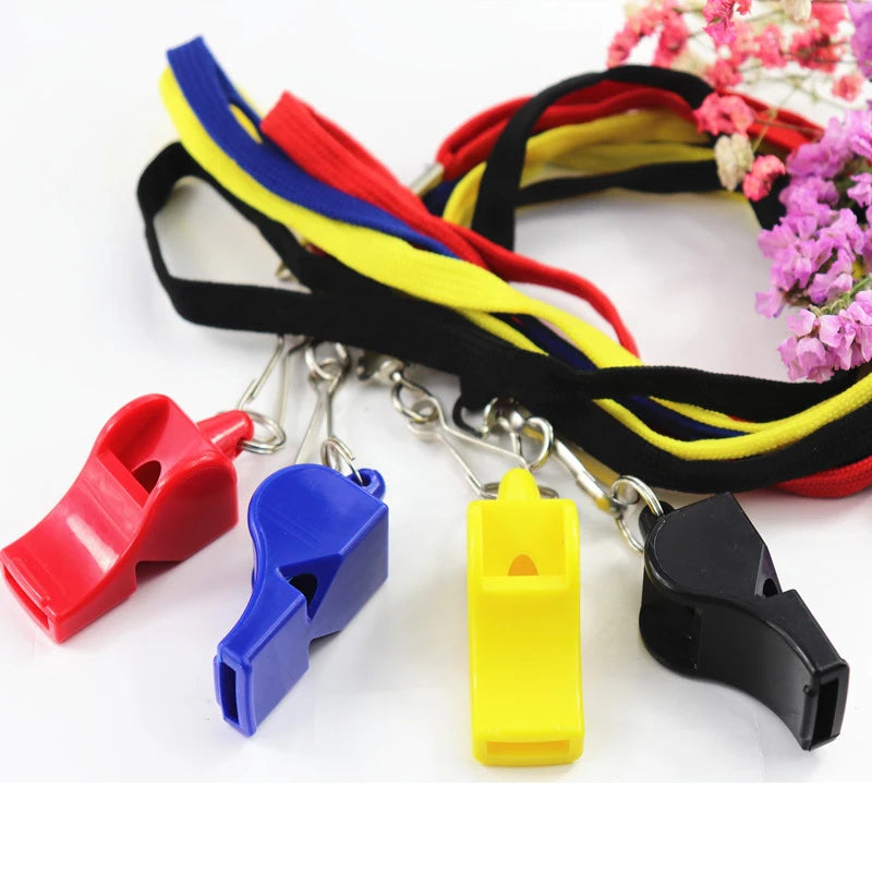 Classic ABS Sports Referee Whistle in Multiple Colors Outdoor Survival Plastic Whistle