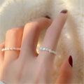 SP 2022 Fashion Trendy Freshwater Women's Jewelry Minimalist Adjustable Ring Pearl for Woman
