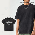 Custom Logo Tee Vintage Blank Plain Tshirt Cotton Stone Washed T-Shirt Printing Men Acid Washed T Shirt