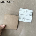 MDFSUB White Eco-Friendly Modern Sublimation Blank MDF Coaster Placemat 100mm 3mm Thick Square Bar Pad