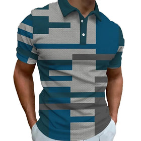New Stylish Vintage Fashion Short Sleeve Casual Knitted Print for Shirt Soft Breathable Quick Dry
