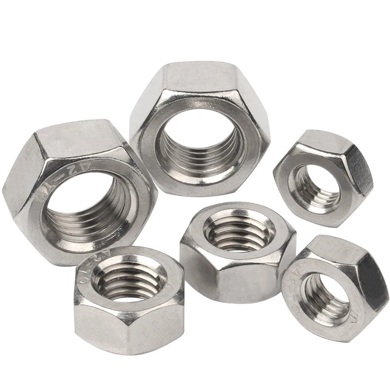 DIN934 A2-70 Stainless Steel Hex Nut ISO Certified Right Hand Thread Sizes M1.0-M16