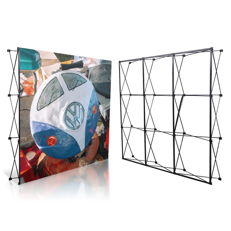 10ft  Pop up Stand Tension Fabric Straight Booth Exhibition Backdrop Display Banner Booth Wall