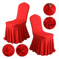 Hot Selling High-End Hotel Wedding Banquet Solid Color Sundress Chair Decorative Cover Spot Polyester Chair Cover