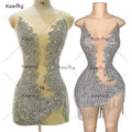 Keering Full Crystal Silver Gold AB Rhinestone Crystal Appliques for Wedding Dresses Panels