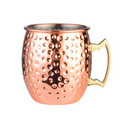 Moscow Mule Mug Hammered Stainless Steel Lining Pure Copper Plating Cup