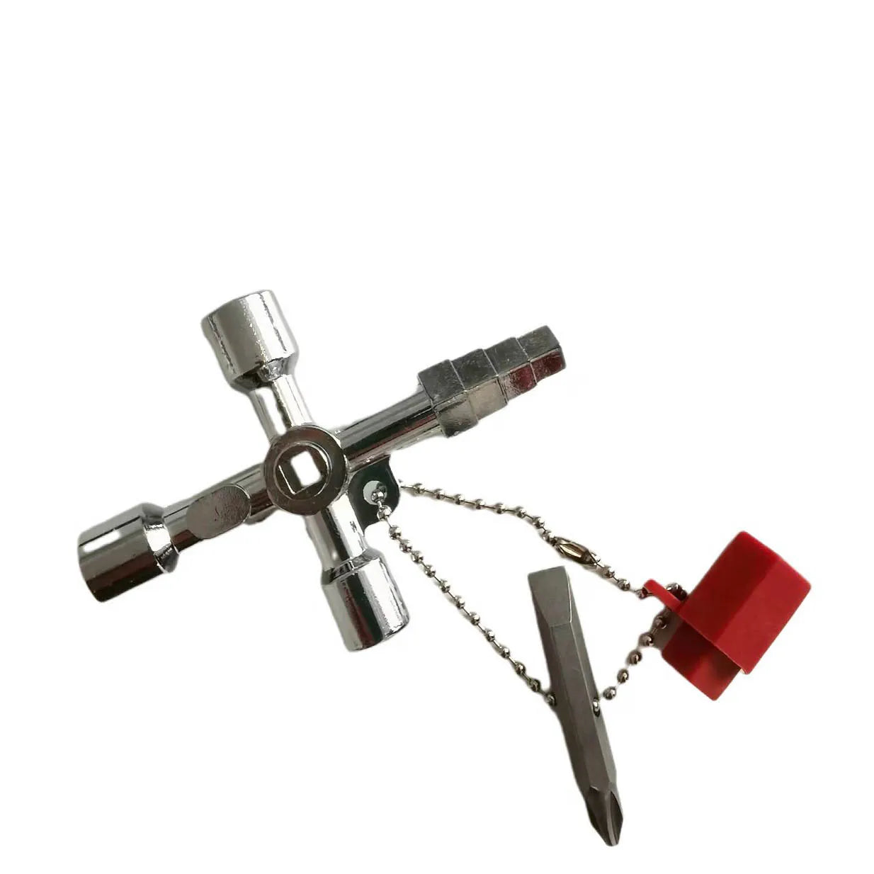 Customizable 4-Way Multi-Functional Carbon Steel Utility Key Cross Key with OEM Support