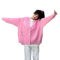 Autumn Winter Female Soft Knitted Cardigan Gentle Wind Long Section Twist Jumper Coat With Pattern Decoration Made of Polyester